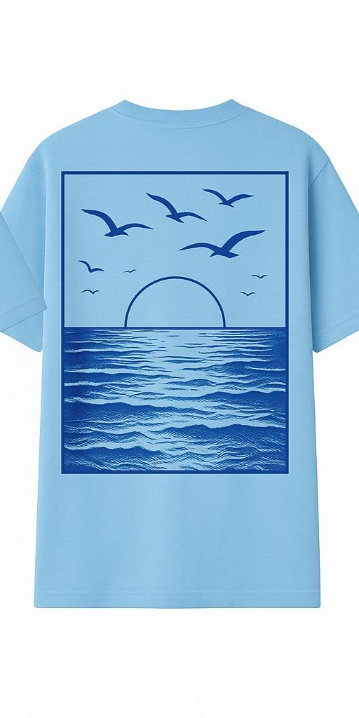 Approved® Ocean Sunset Tee – Blue