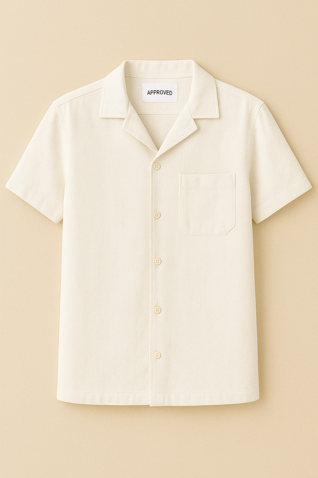 Minimal White Summer Set – Men’s Shirt & Shorts (Solid Edition)