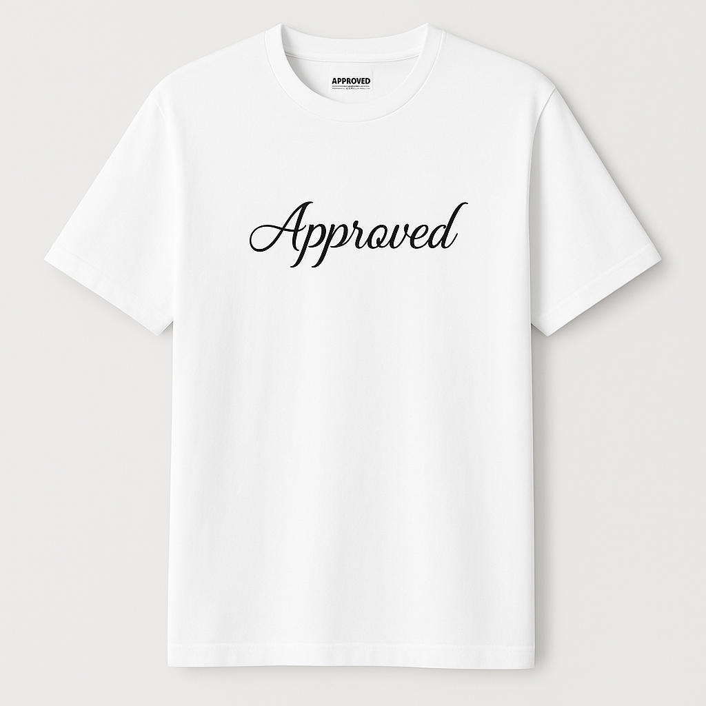 Approved® Signature Script Tee – White