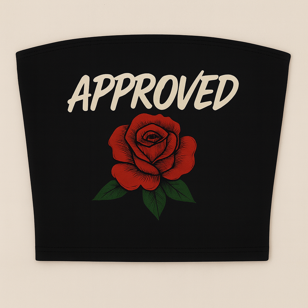 Approved® Rose Black Tube Top