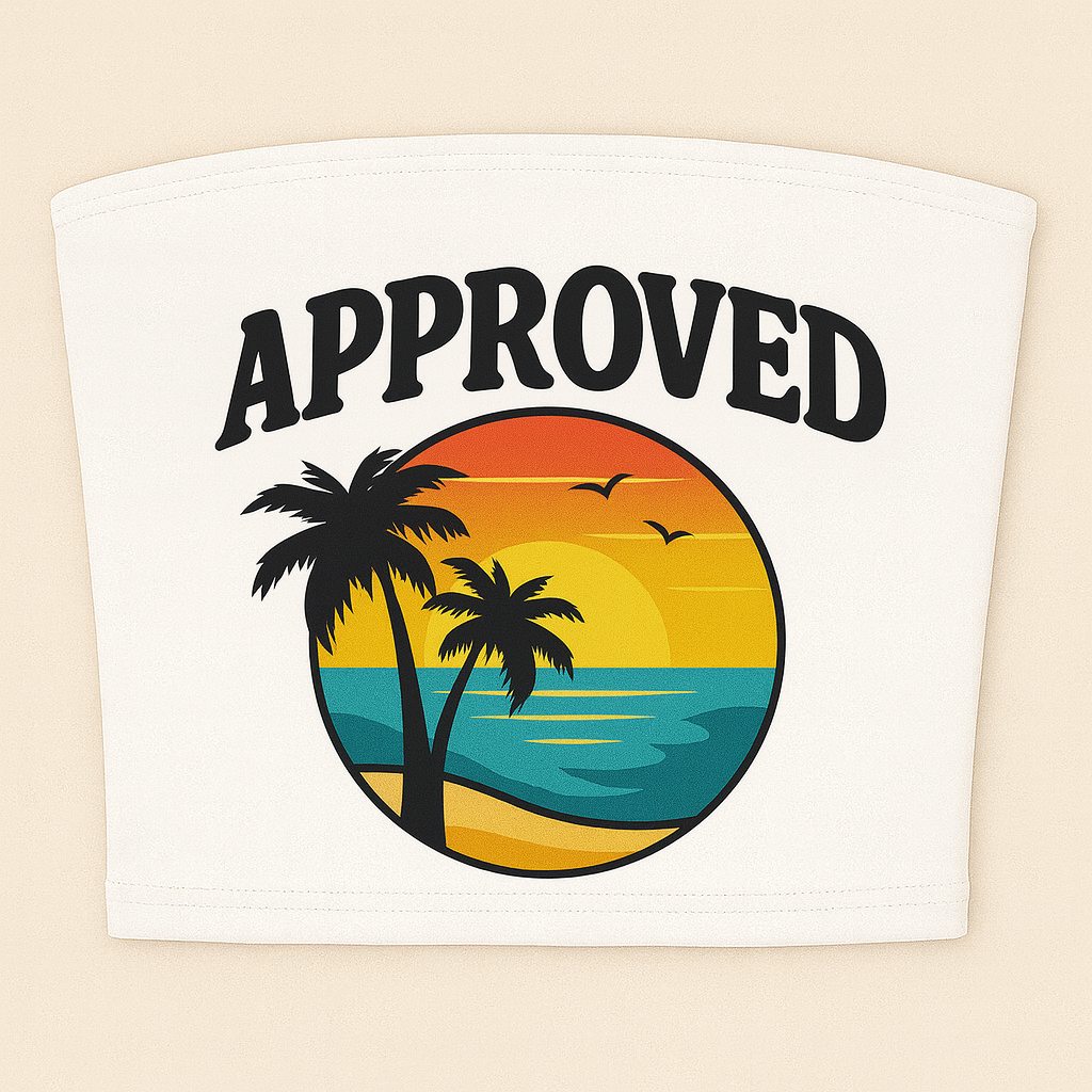 Approved® Summer Sunset Tube Top - White
