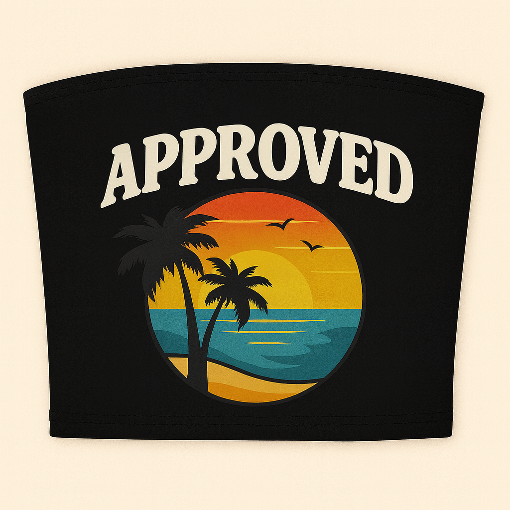 Approved® Summer Sunset Tube Top – Black