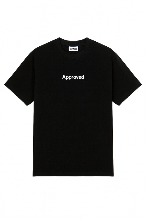 Approved Classic Black T-Shirt – Minimal Streetwear Essential