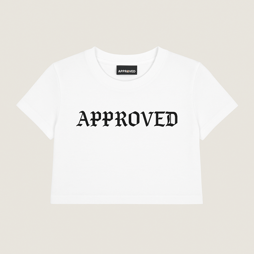 Ladies Approved Crop Tee (White)